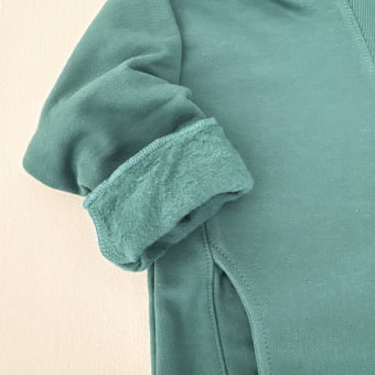 Conjunto Infantil Moletom Peluciado Comfy Capuz – Verde Aurora