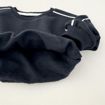 Conjunto Infantil Moletom Peluciado Comfy – Preto com Off White