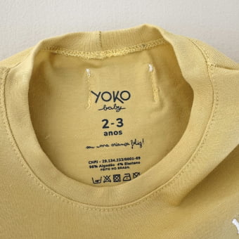 Conjunto Kids Camiseta e Short - Amarelo Brulée