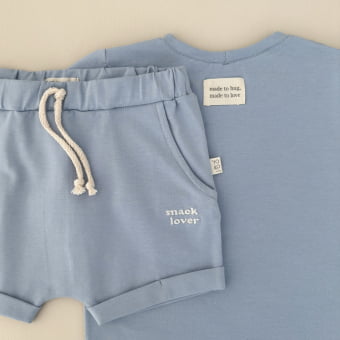 Conjunto Kids Camiseta e Short - Azul Gelato