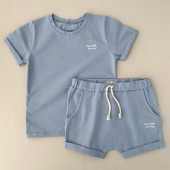 Conjunto Kids Camiseta e Short - Azul Gelato