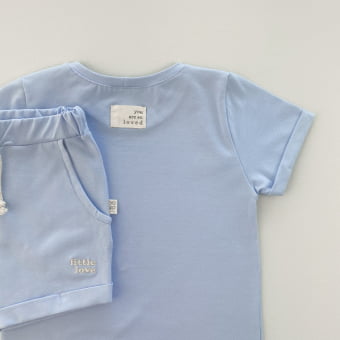 Conjunto Kids Camiseta e Short - Azul Sereno