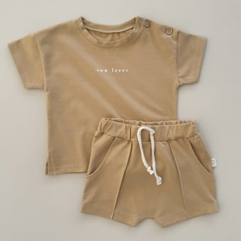 Conjunto Kids Camiseta e Short Sun Lover  –  Mel