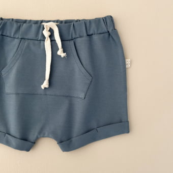 Conjunto Kids Camiseta e Shorts Canguru – Azul Oceano