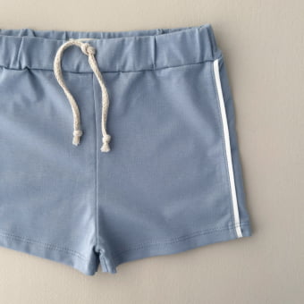 Conjunto Kids Camiseta Oversized e Short - Off White e Azul Gelato