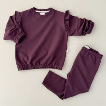 Conjunto Kids Feminino Molecotton Manga Longa – Berinjela