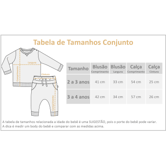 Conjunto Kids Molecotton Manga Longa - Marfim