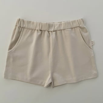 Short Infantil Bolsos Unissex - Cotton Premium Leve - Aveia