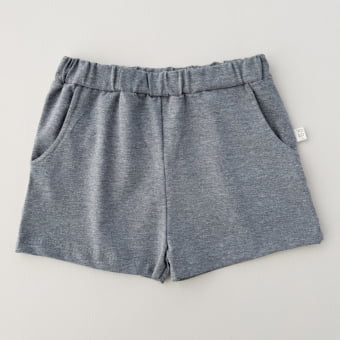 Short Infantil Bolsos Unissex - Cotton Premium Leve - Mescla Escuro