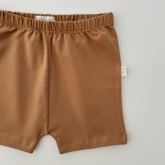 Short Infantil Slim Unissex - Cotton Premium Leve - Caramelo
