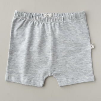 Short Infantil Slim Unissex - Cotton Premium Leve - Mescla Claro