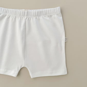Short Infantil Slim Unissex - Cotton Premium Leve - Off White