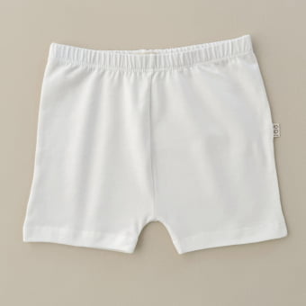 Short Infantil Slim Unissex - Cotton Premium Leve - Off White