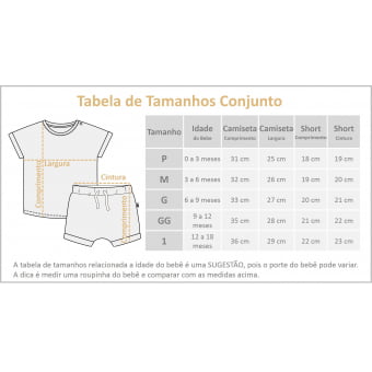 Kit Body Bebe e Camiseta Manga Curta Arte Orgânica - 6 peças