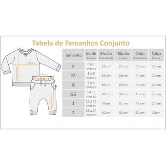 Kit Body Bebe Manga Longa Cogumelos - 7 peças