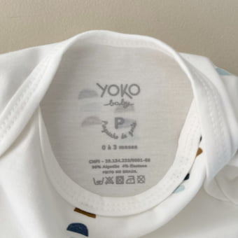 Conjunto Bebe Body Manga Curta e Tapa Fraldas - Arte Minimalista