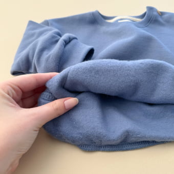 Conjunto Bebê Moletom Peluciado Comfy – Azul Índigo