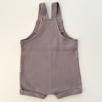 Jardineira Bebe Waffle – Cappuccino
