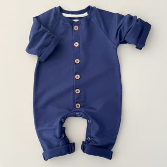 Macacão Bebe Molecotton Comfy - Azul Cobalto