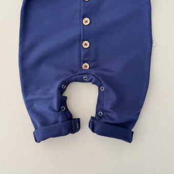 Macacão Bebe Molecotton Comfy - Azul Cobalto