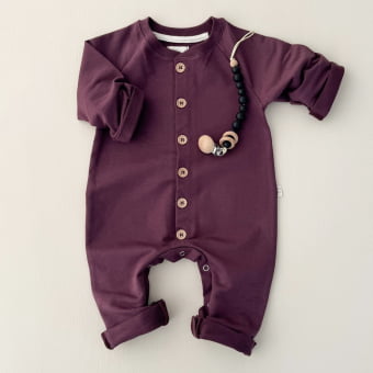 Macacão Bebe Molecotton Comfy - Beringela