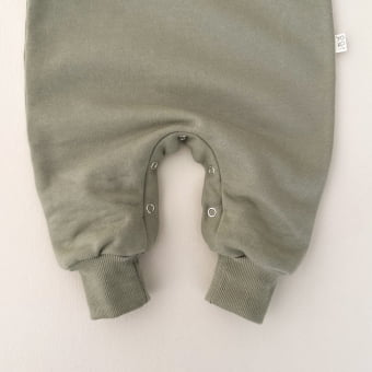 Macacão Bebe Moletom Peluciado Comfy Básico - Verde Pistache