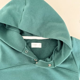 Macacão Bebê Moletom Peluciado Comfy Capuz – Verde Aurora