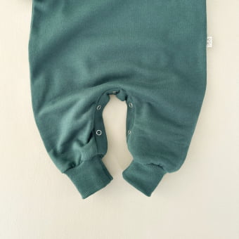 Macacão Bebê Moletom Peluciado Comfy Capuz – Verde Aurora