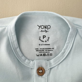 Macaquinho Bebe Manga Curta - Azul Céu