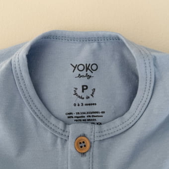 Macaquinho Bebe Manga Curta - Azul Gelato