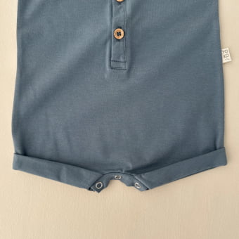 Macaquinho Bebe Manga Curta - Azul Oceano