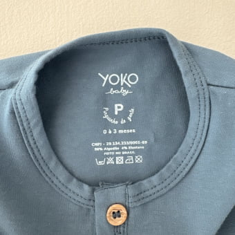 Macaquinho Bebe Manga Curta - Azul Oceano