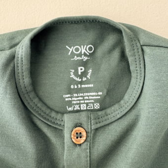 Macaquinho Bebe Manga Curta - Verde Bonsai