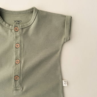 Macaquinho Bebe Manga Curta - Verde Pistache