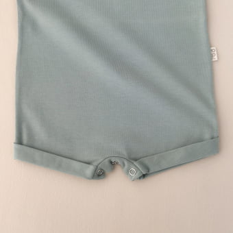 Macaquinho Bebe Regata Cotton Leve - Aqua
