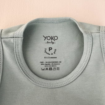 Macaquinho Bebe Regata Cotton Leve - Aqua