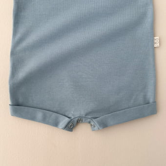 Macaquinho Bebe Regata Cotton Leve - Azul Celeste