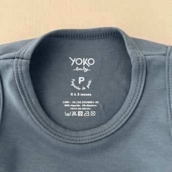 Macaquinho Bebe Regata Cotton Leve - Azul Oceano