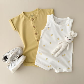 Macaquinho Bebe Regata Cotton Leve - Lemon