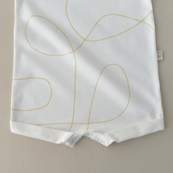 Macaquinho Bebe Regata Cotton Leve - Linhas Orgânicas Amarelo Brulée