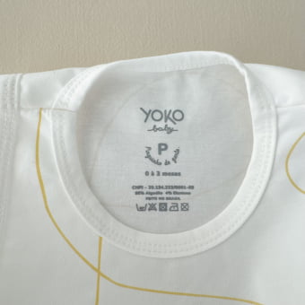 Macaquinho Bebe Regata Cotton Leve - Linhas Orgânicas Amarelo Brulée