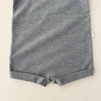 Macaquinho Bebe Regata Cotton Leve - Mescla Escuro