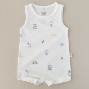 Macaquinho Bebe Regata Cotton Leve - Snack Lover