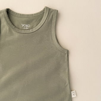 Macaquinho Bebe Regata Cotton Leve - Verde Pistache