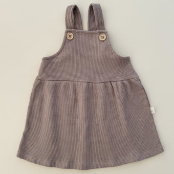 Vestido Bebe Salopete Waffle – Cappuccino