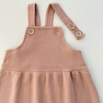 Vestido Bebe Salopete Waffle – Telha