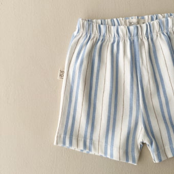 Conjunto Bebê Pijama Manga Curta com Gola – Listrado Orgânico