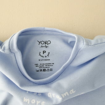 Conjunto Bebê Pijama Manga Curta Cotton Leve – Azul Calmaria