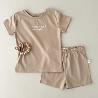 Conjunto Bebê Pijama Manga Curta Cotton Leve – Latte