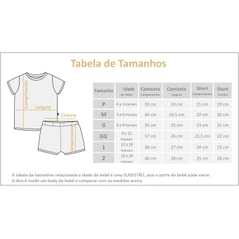 Conjunto Bebe Pijama Manga Curta - Off White e Sol Amarelo